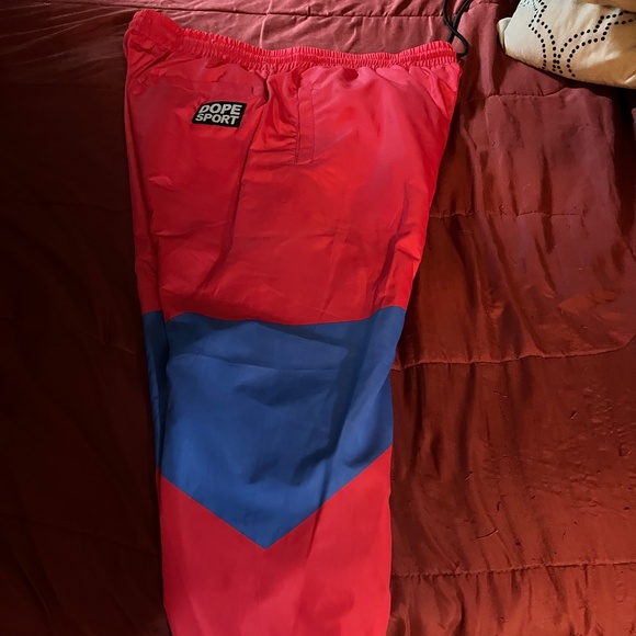 Mens hooded wind breaker suit by Dope Intn’l Sports; sz 2X jacket; pants 1X - Picture 4 of 8